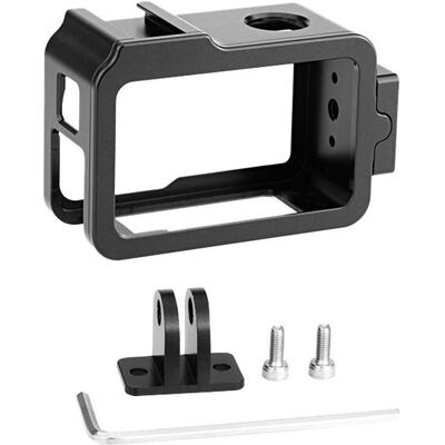 Puluz Metal Cage with Cold Shoe for DJI Osmo Action 4/3, Action Cam Zubehör, Schwarz Puluz Metal Cage with Cold Shoe for DJI Osmo Action 4/3, Action Cam Zubehör, Schwarz