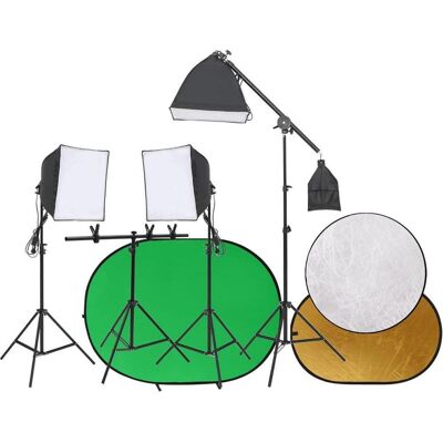 vidaXL Maxim (mit Reflektor) (150 cm, 210 cm), Hintergrundsystem, Blau vidaXL Maxim (mit Reflektor) (150 cm, 210 cm), Hintergrundsystem, Blau