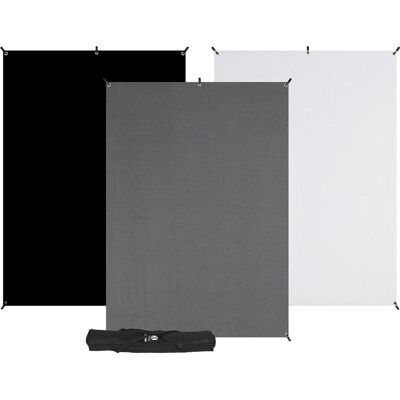 Westcott X-Drop 3-Pack Backdrop Kit (5' x 7') 1.5 x 2.1 m (150 cm, 210 cm), Hintergrundsystem Westcott X-Drop 3-Pack Backdrop Kit (5' x 7') 1.5 x 2.1 m (150 cm, 210 cm), Hintergrundsystem