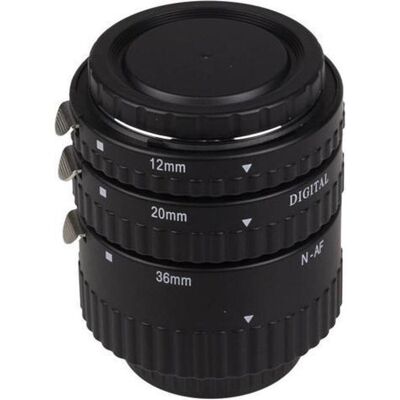 Meike Extension Tube Set AF (Makro Konverter, Nikon F), Objektivkonverter, Schwarz Meike Extension Tube Set AF (Makro Konverter, Nikon F), Objektivkonverter, Schwarz