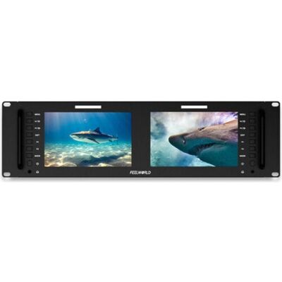 Feelworld D71 PLUS H Dual Rack Monitor (7", Full HD), Video Monitor, Schwarz Feelworld D71 PLUS H Dual Rack Monitor (7", Full HD), Video Monitor, Schwarz