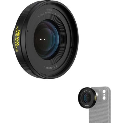 Freewell 16mm Wide Angle Lens with 17mm Mount, Weiteres Smartphone Zubehör, Schwarz Freewell 16mm Wide Angle Lens with 17mm Mount, Weiteres Smartphone Zubehör, Schwarz