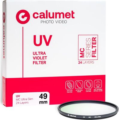 Calumet Filtr Filtr UV MC 49 mm Ultra Slim 24 Layers (49 mm, UV-Filter), Objektivfilter, Transparent Calumet Filtr Filtr UV MC 49 mm Ultra Slim 24 Layers (49 mm, UV-Filter), Objektivfilter, Transparent