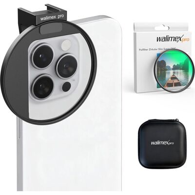 Walimex pro Filterhalter 67 mm Polfilter CPL Handykamera Cold Shoe Fotografie (67 mm, Polarisationsfilter), Objektivfilter, Schwarz Walimex pro Filterhalter 67 mm Polfilter CPL Handykamera Cold Shoe Fotografie (67 mm, Polarisationsfilter), Objektivfilter, Schwarz