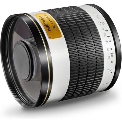 Walimex 500mm f/6.3 T2 (T2, Vollformat), Objektiv, Weiss, Schwarz Walimex 500mm f/6.3 T2 (T2, Vollformat), Objektiv, Weiss, Schwarz