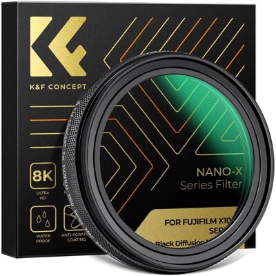 K&F Concept Filtr Dyfuzyjny Black Diffusion 1/4 do FujiFilm X100 X100S X100VI X100F / KF01.2883, Objektivfilter, Schwarz K&F Concept Filtr Dyfuzyjny Black Diffusion 1/4 do FujiFilm X100 X100S X100VI X100F / KF01.2883, Objektivfilter, Schwarz