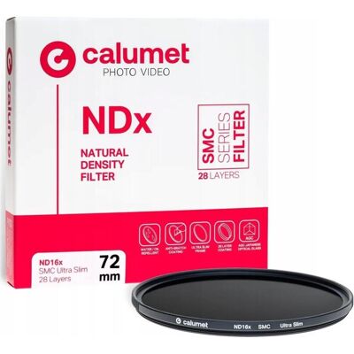 Calumet Filtr Filtr ND16x SMC 72 mm Ultra Slim 28 Layers (72 mm, ND- / Graufilter), Objektivfilter, Transparent Calumet Filtr Filtr ND16x SMC 72 mm Ultra Slim 28 Layers (72 mm, ND- / Graufilter), Objektivfilter, Transparent