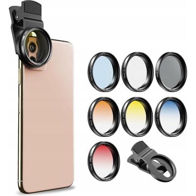 Apexel Zestaw Filtrów 7w1 Filtry Filtr Do Telefonu / Apl-37uv-7g, Objektivfilter, Transparent Apexel Zestaw Filtrów 7w1 Filtry Filtr Do Telefonu / Apl-37uv-7g, Objektivfilter, Transparent