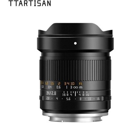 TTArtisan 14mm F2.8 Sony E (Sony E, Vollformat), Objektiv, Schwarz TTArtisan 14mm F2.8 Sony E (Sony E, Vollformat), Objektiv, Schwarz