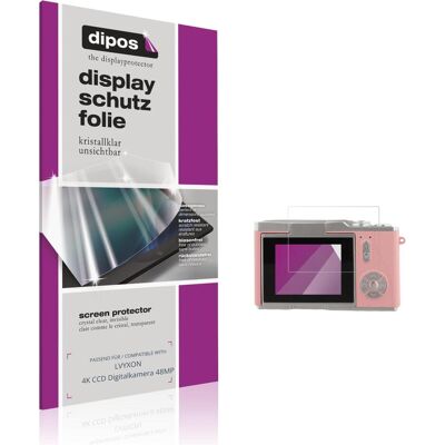 Dipos Schutzfolie Klar f??r LVYXON 4K CCD Digitalkamera 48MP, Geräte Schutzfolie Dipos Schutzfolie Klar f??r LVYXON 4K CCD Digitalkamera 48MP, Geräte Schutzfolie