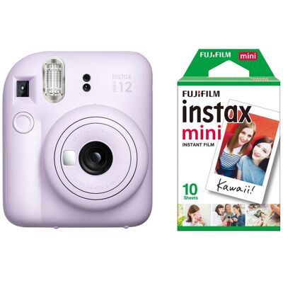 Fujifilm Aparat cyfrowy Instax Mini 12, lilac purple + film, Sofortbildkamera, Violett Fujifilm Aparat cyfrowy Instax Mini 12, lilac purple + film, Sofortbildkamera, Violett