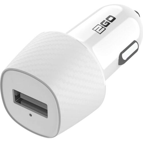 2GO USB Autoladegerät MINI 1A weiss, Auto Adapter, Weiss