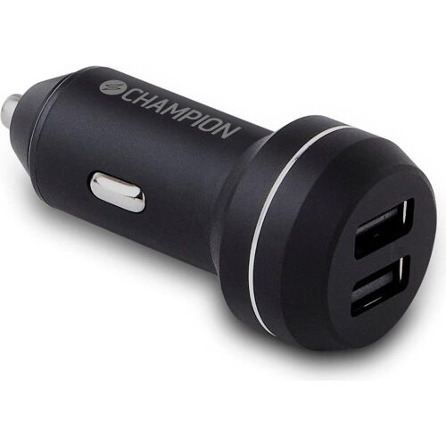 Champion Autoladegerät 24W 2-Port Schwarz, Auto Adapter, Schwarz
