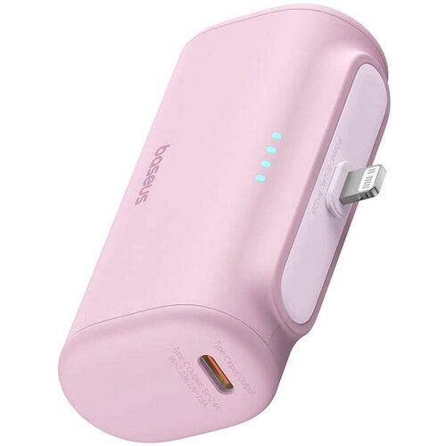 Powerbank OS-Baseus Compact IP 5000mAh 20W (pink) (5000 mAh, 20 W, 18 Wh), Powerbank, Pink