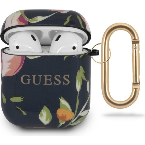 Guess Floral (Kopfhörer Tasche), Kopfhörertasche + Schutzhülle, Blau