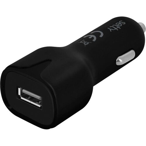Setty Autoladegerät + Micro-USB Kabel, Auto Adapter, Schwarz