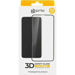 prio 10x 3D Tempered Glass Protector for Samsung S21 Ultra 5G black (10 Stk., Samsung Galaxy S21), Smartphone Schutzfolie, Schwarz prio 10x 3D Tempered Glass Protector for Samsung S21 Ultra 5G black (10 Stk., Samsung Galaxy S21), Smartphone Schutzfolie, Schwarz