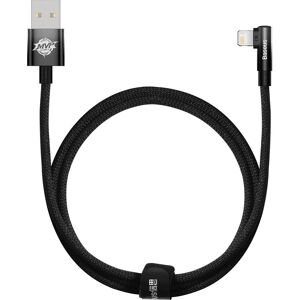 Baseus MVP 2 Elbow-shaped Fast Charging Data Cable USB to iP 2.4A 1m Black (1 m, USB 2.0), USB Kabel Baseus MVP 2 Elbow-shaped Fast Charging Data Cable USB to iP 2.4A 1m Black (1 m, USB 2.0), USB Kabel