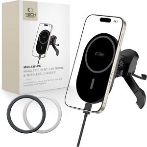 Tech-Protect MM15W-V6 Kabellose Auto-Halterung - MagSafe 15W Schwarz Tech-Protect MM15W-V6 Kabellose Auto-Halterung - MagSafe 15W Schwarz