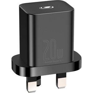 Baseus - Wall Charger Super Si (CCSUP-K01) - UK Plug, Type-C, Quick Charge 20W - Black (20 W), USB Ladegerät, Schwarz Baseus - Wall Charger Super Si (CCSUP-K01) - UK Plug, Type-C, Quick Charge 20W - Black (20 W), USB Ladegerät, Schwarz