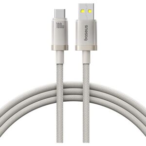 Baseus USB-A to USB-C Cable Titanium, 100W, 5A, 1m, Silver (1 m, 100 W), USB Kabel Baseus USB-A to USB-C Cable Titanium, 100W, 5A, 1m, Silver (1 m, 100 W), USB Kabel