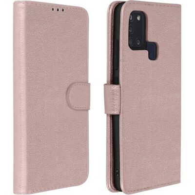 Avizar Galaxy A21s Rose Gold Kartenhülle - Video Ständer Avizar Galaxy A21s Rose Gold Kartenhülle - Video Ständer