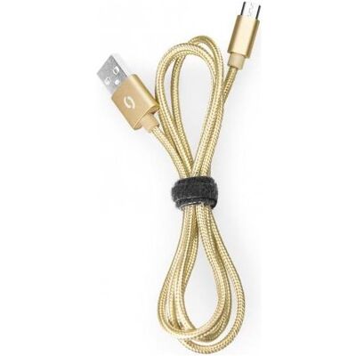 Aligator DATKP03 USB cable USB 2.0 Micro-USB A USB A Gold (1 m, USB 2.0), USB Kabel Aligator DATKP03 USB cable USB 2.0 Micro-USB A USB A Gold (1 m, USB 2.0), USB Kabel