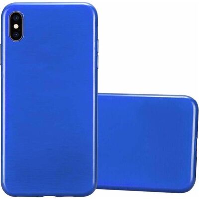 Apple iPhone XS MAX Schutzhülle TPU Hülle - Gebürstetes Design BLAU Apple iPhone XS MAX Schutzhülle TPU Hülle - Gebürstetes Design BLAU