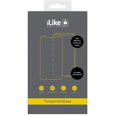 iLike iPhone 6/6S 2.5D Silk Print Full Cover Glass (Apple iPhone 6), Smartphone Schutzfolie iLike iPhone 6/6S 2.5D Silk Print Full Cover Glass (Apple iPhone 6), Smartphone Schutzfolie