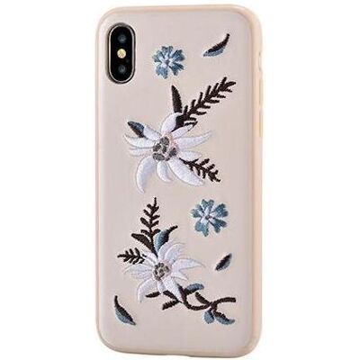Devia iPhone X Flower Embroidery Case Jalam (Apple iPhone X), Smartphone Hülle, Weiss Devia iPhone X Flower Embroidery Case Jalam (Apple iPhone X), Smartphone Hülle, Weiss