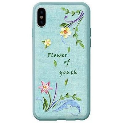 Devia iPhone X Flower Embroidery Case lanzh (Apple iPhone X), Smartphone Hülle, Grün Devia iPhone X Flower Embroidery Case lanzh (Apple iPhone X), Smartphone Hülle, Grün