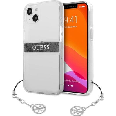 Guess Case mit Anhänger (Apple iPhone 13 mini), Smartphone Hülle, Transparent Guess Case mit Anhänger (Apple iPhone 13 mini), Smartphone Hülle, Transparent