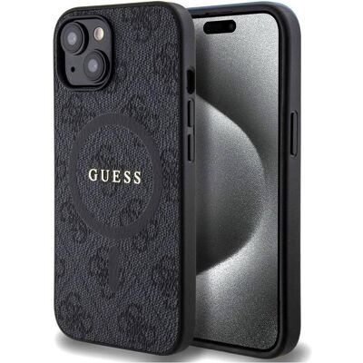 Guess 4G Collection (Apple iPhone 13, Apple iPhone 14, Apple iPhone 15), Smartphone Hülle, Schwarz Guess 4G Collection (Apple iPhone 13, Apple iPhone 14, Apple iPhone 15), Smartphone Hülle, Schwarz