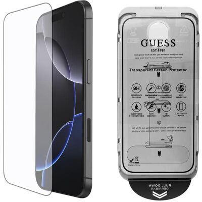 Guess iPhone 16 Pro 2.5D gehärtetes Glas Schutzfolie Guess iPhone 16 Pro 2.5D gehärtetes Glas Schutzfolie