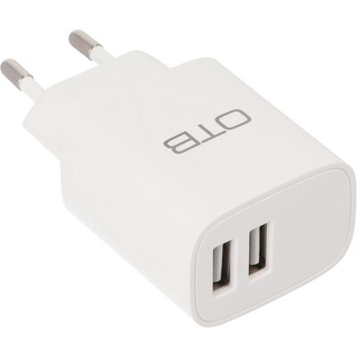 AccuCell Ladeadapter USB - 2,4A 2-Port Multiadapter - weiss (12 W, 2 Ports), USB Ladegerät, Weiss AccuCell Ladeadapter USB - 2,4A 2-Port Multiadapter - weiss (12 W, 2 Ports), USB Ladegerät, Weiss