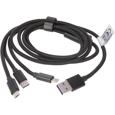 AccuCell USB Typ A – USB C, Micro USB, Lightning (1 m, USB 2.0), USB Kabel AccuCell USB Typ A – USB C, Micro USB, Lightning (1 m, USB 2.0), USB Kabel