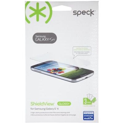 speck Shieldview Glossy - Schutzfolie für Samsung Galaxy S4 (3er-Pack) universal (3 Stk., Samsung Galaxy S4), Smartphone Schutzfolie, Transparent speck Shieldview Glossy - Schutzfolie für Samsung Galaxy S4 (3er-Pack) universal (3 Stk., Samsung Galaxy S4), Smartphone Schutzfolie, Transparent