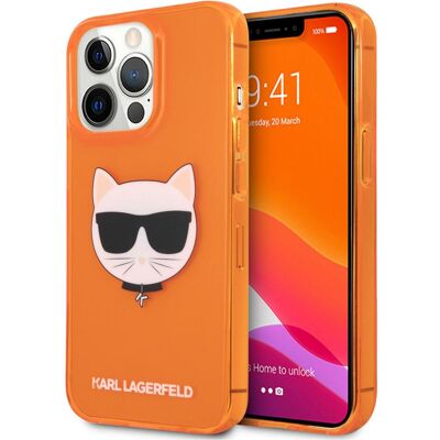 Karl Lagerfeld iPhone 13 Pro / 13 Orange Glitter Hartschale Karl Lagerfeld iPhone 13 Pro / 13 Orange Glitter Hartschale