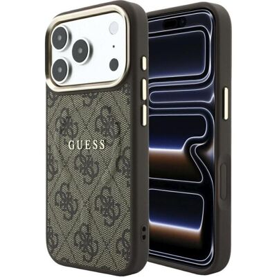 Guess PU-Leder 4G Golddruck Prägung MagSafe Hülle für iPhone 18 Pro Max Braun (Apple iPhone 17 Pro Max), Smartphone Hülle, Braun Guess PU-Leder 4G Golddruck Prägung MagSafe Hülle für iPhone 18 Pro Max Braun (Apple iPhone 17 Pro Max), Smartphone Hülle, Braun