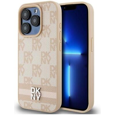 DKNY iPhone 15 Pro Pink Hülle mit Muster - Smartphone-Hülle DKNY iPhone 15 Pro Pink Hülle mit Muster - Smartphone-Hülle