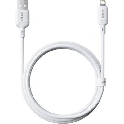 Baseus Silky Series Ladekabel USB auf iP 2.4A 1m Weiss (1 m, USB 2.0, 12 W), USB Kabel Baseus Silky Series Ladekabel USB auf iP 2.4A 1m Weiss (1 m, USB 2.0, 12 W), USB Kabel