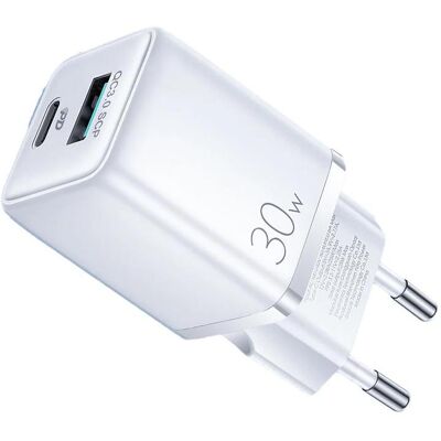SiGN Mini Schnell Ladegerät - Weiß - USB-C & USB-A - 30W SiGN Mini Schnell Ladegerät - Weiß - USB-C & USB-A - 30W