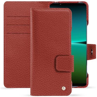 Noreve Lederschutzhülle Wallet (Sony Xperia 5 IV), Smartphone Hülle, Orange Noreve Lederschutzhülle Wallet (Sony Xperia 5 IV), Smartphone Hülle, Orange