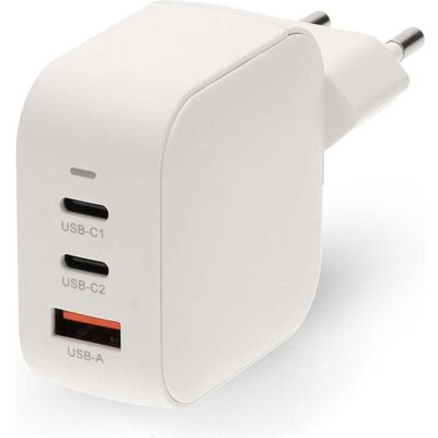 Nedis Netzladegerät 70 W GaN PD3.0 Schnellladefunktion 1.5 / 2.25 A / 2.5 / 3.0 / 3.5 A (70 W, 3 Ports), USB Ladegerät, Weiss Nedis Netzladegerät 70 W GaN PD3.0 Schnellladefunktion 1.5 / 2.25 A / 2.5 / 3.0 / 3.5 A (70 W, 3 Ports), USB Ladegerät, Weiss