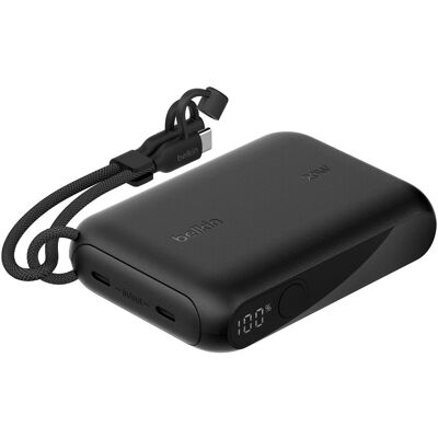 Belkin BoostCharge 10k (10000 mAh, 20 W, 20 Wh), Powerbank, Schwarz Belkin BoostCharge 10k (10000 mAh, 20 W, 20 Wh), Powerbank, Schwarz