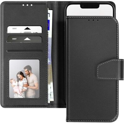 Avizar Etui iPhone 16e Premium Leder mit Stand (Apple iPhone 16e), Smartphone Hülle, Schwarz Avizar Etui iPhone 16e Premium Leder mit Stand (Apple iPhone 16e), Smartphone Hülle, Schwarz