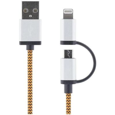 Deltaco Marke 1m Oranger Ladesync-Kabel - Datenübertragung Deltaco Marke 1m Oranger Ladesync-Kabel - Datenübertragung