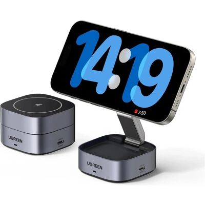 Ugreen W526 3in1 (15 W), Wireless Charger, Grau Ugreen W526 3in1 (15 W), Wireless Charger, Grau