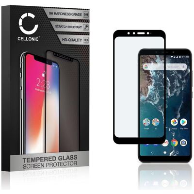 Cellonic Displayschutzglas (generisch) für Xiaomi Mi A2, Smartphone Schutzfolie, Schwarz Cellonic Displayschutzglas (generisch) für Xiaomi Mi A2, Smartphone Schutzfolie, Schwarz