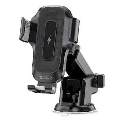 Devia Smart Autohalterung 15W kabelloses Ladegerät Schwarz Devia Smart Autohalterung 15W kabelloses Ladegerät Schwarz